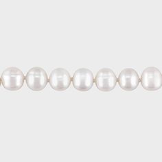 This charming pearl necklace features 9.5-10 mm freshwater round white pearls with a silvertone clasp.Style: Necklace Pearl type: Freshwater Grade: A Color: White Pearl size: 9-10 mm Shape: Round Natural pearls Chain length: 18 inches Clasp: Ball Necklace dimensions: 9.5 mm wide x 18 inches long All carat weights and measurements are approximate and may vary slightly from the listed dimensions. Formal Pearl Bracelet With Round Beads And Pendant, Formal Baroque Pearl Necklace With Round Beads, Classic Baroque Pearl Bracelet For Formal Occasions, Classic Pear-shaped Pearl Necklace With Charm, Formal White Pearl Bracelet With Pendant, Classic Pear-shaped Pearl Necklace, Classic Baroque Pearl Bracelet With Pearl Drop, Classic Baroque Pearl Necklace In Pearl White, Pearl White Single Strand Bracelet With Round Beads