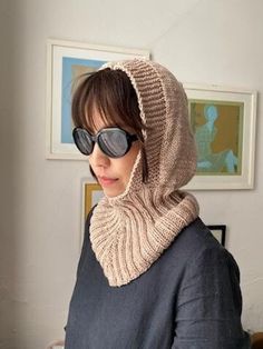 This knitted hoody balaclava is made with merino wool which is soft, warm, cozy, and no itchy at all. Hand-dyed yarns have subtle variations in colors that are natural.  There may be differences between pictures shown and the scarf you receive.  Whole height: 17 inches (43 cm) Neck height  : 7 inches (18 cm) Hood height : 10 inches (25 cm) Neck circumference : 18 inches (46 cm) Face line circumference : 20 inches (52 cm) 100% merino wool Hand washable with room temperature water No tumble dry, F Warm One-size Balaclava For Fall, Knitted Balaclava For Cold Weather In Fall, One Size Fall Outdoor Balaclava, One Size Full Face Balaclava For Fall, Fall Full Face Balaclava One Size, Wool Knitted Balaclava For Winter, Casual Knitted Balaclava One Size, Casual Knitted One-size Balaclava, Casual Warm Balaclava One Size