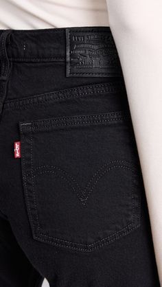 Levi's Wedgie Straight Jeans | Shopbop Mid-rise Black Jeans With Button Zip Fly, Black Mid-rise Jeans With Button Zip Fly, Black Jeans With Straight Hem And Pockets, Black Jeans With Straight Hem, Stretch Jeans With Hip Pockets For Everyday, Black Slim Jeans With Pockets, Levi's Straight Everyday Bottoms, Levi's Straight Bottoms For Everyday, Levi's Straight Fit Bottoms For Everyday