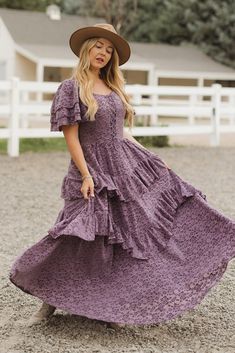 Flowy Purple Dress, Thanksgiving Dress, Burnout Fabric, Girls Holiday Dresses, City Woman, White Dress Party, Closet Goals, Holiday Party Dresses, Purple Lace