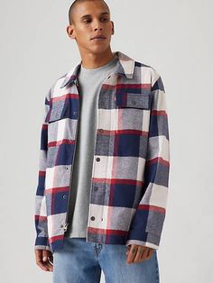 Our cotton plaid shirt jacket is a stylish and versatile addition to your wardrobe, blending comfort with functionality. Crafted from soft cotton plaid fabric, this jacket offers a laid-back charm perfect for casual wear. Soft cotton plaid fabric ensures comfort and style for everyday wear. Versatile shirt jacket design allows for easy layering and various styling options. Classic plaid pattern adds a timeless and fashionable touch to your ensemble. Dual zipper and button-front closure provides a classic aesthetic while allowing for effortless on-and-off. Lightweight construction makes it ideal for layering over t-shirts or pairing with jeans for a relaxed yet polished look. Plaid Cotton Outerwear With Patch Pockets, Collared Cotton Shacket For Fall, Cotton Outerwear For Casual Gatherings With Long Sleeves, Cotton Long Sleeve Outerwear For Casual Gatherings, Cotton Outerwear For Casual Gatherings, Plaid Cotton Tops With Patch Pockets, Cotton Shacket For Casual Fall Gatherings, Casual Plaid Outerwear With Patch Pockets, Plaid Cotton Shacket With Button Closure