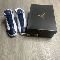 Air Jordan 13 Retro Obsidian Gs Unisex Shoe Size 7y Blue White Nwt Blue Basketball Shoes With Air Cushioning And Round Toe, Casual Blue High-top Sneakers With Air Cushioning, Blue Jordan Shoes With Air Max Cushioning, Blue Casual Jordan Shoes With Air Cushioning, Casual Blue Jordan Shoes With Air Cushioning, Blue Jordan Shoes With Air Max Cushioning For Sports, Blue Sporty Jordan Shoes With Air Cushioning, Sporty Blue Jordan Shoes With Air Cushioning, Blue Sporty Basketball Shoes With Air Cushioning