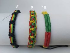 Adjustable Friendship Rasta bracelet for any size.Cotton braided thread. Rasta Friendship Bracelets, Rasta Flag, Reggae Bracelet, Rasta Beanie, Hippie Hand-strung Braided Bracelets For Gifts, Rain Sticks, Girls Camp, Braided Bracelets, Bracelet Patterns