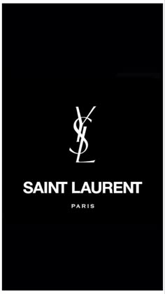 the saint laurent paris logo on a black background