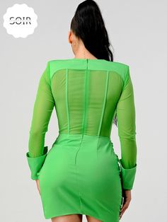 Introducing our Radiant Vogue Shoulder Pad Mini Dress – a bold and vivacious statement piece that radiates confidence and style. This eye-catching dress features striking shoulder pads, adding a touch of structured glamour to your look. The vibrant bright green hue elevates the overall aesthetic, ensuring you command attention wherever you go. Crafted with both comfort and trendsetting fashion in mind, the mini length offers a playful and contemporary silhouette. The Radiant Vogue dress is the p Gaga Fashion, Lime Dress, Lady Gaga Fashion, Black Cutout Dress, Vogue Dress, Lime Dressing, Mini Cami Dress, Mini Dress Casual, Cutout Dress