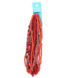 Create lovely earrings, necklaces and bracelets with the hildie & jo Glass Multi Strand Seed Strung Beads - Red These glass seed beads come in varying shapes and sizes They will also be ideal to embellish bags, wallets and more You can also add them to the gift basket of a jewelry designer you're close toBrand: hildie & joContent: 99% Glass & 1% Synthetic filament of polyester yarnLength/Dimensions: Multiple - 13 3/4" - 14 1/4"Number of Strands: Multi Red Heart Beads For Jewelry Making, Red Heart Beads Jewelry For Crafting, Red Beaded Bracelets For Crafting, Red Spacer Beads For Jewelry Making, Red Faceted Beads Jewelry For Crafting, Red Multi-strand Beaded Bracelets, Red Beads For Crafting, Red Multi-strand Beaded Necklace With Spacer Beads, Red Tiny Beads For Crafting