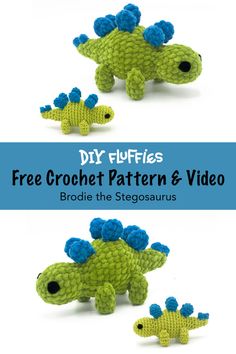 Crochet an adorable dinosaur plush toy with this free Amigurumi pattern! Perfect for beginners and dinosaur lovers, this step-by-step guide will help you create a charming stegosaurus friend. Visit DIY Fluffies for the full free pattern and start your crochet adventure today!