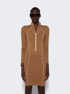 "Find GUCCI Long Sleeve Midi Dress on Editorialist. Relaxed silhouette. Dropped shoulders. Long sleeves. Midi hemline. Dimensions: Model is 5'9\"/175cm and is wearing a size S Composition: fabric blend Care: Care according to label" Spring Gucci Long Sleeve Dresses, Gucci Fitted Dress For Spring, Gucci Fitted Mini Length Dresses, Chic Gucci Midi Dress, Gucci Knee-length Dress For Spring, Gucci Fitted Midi Dress, Chic Fitted Gucci Midi Dress, Gucci Fitted Midi Length Dress, Long Sleeve Gucci Dresses For Fall