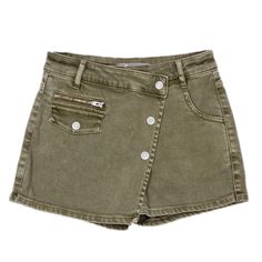 Tractr Girls Olive Overflap Button Skort Denim Skort, Clueless Outfits, Rock A, A Skirt, Personal Shopping, Front Porch, Saks Fifth, Saks Fifth Avenue, Alabama