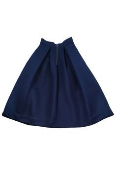 This lovely midi skirt has a full silhouette and it is designed in a mesh style fabric. Perfect for a casual dinner date with your friends, pair it with a fitted blouse and flats for a classic ensemble. Size 2 75% polyester, 25% viscose Exposed silver back zipper Mini skirt length interior lining Midi length Mesh-like fabric Waist 22" Total length 29.5" Chic Blue Pleated Skirt For Formal Occasions, Flared Lined Skirt For Date Night, Blue Chic Full Pleated Skirt, Chic Stretch Pleated Skirt For Party, Chic Blue Knee-length Skirt, Voluminous Midi Skirt For Night Out, Chic Blue Knee-length Pleated Skirt, Solid Midi Skirt For Party, Fitted Navy Pleated Lined Skirt