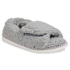 You won't want to take off these cozy scuff slippers from GaaHuu. You won't want to take off these cozy scuff slippers from GaaHuu. SHOE FEATURES Easy slip on style Durable indoor/outdoor soleSHOE CONSTRUCTION Polyester berber upper & lining Memory foam-padded footbed Polyurethane outsoleFIT & SIZING GaaHuu Size ChartSHOE DETAILS Imported Machine wash, dry flat Peep toe Non-skid sole Hook-and-loop tape 0.375-in. platform Size: Small. Color: Grey. Gender: female. Age Group: adult. Cozy Indoor Slippers With Round Toe, Cozy Comfortable Indoor Slippers, Comfortable Synthetic Slippers With Soft Sole, Comfortable Slippers With Soft Sole, Cozy Synthetic Slippers With Round Toe, Super Soft Synthetic Slippers With Round Toe, Cozy Closed Toe Slippers With Plush Lining, Snug Slip-on Casual Slippers, Cozy Indoor Slippers With Cushioned Footbed