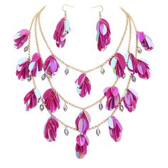 PRICES MAY VARY. Size: necklace length 16''/19.7''/ 22.4'', extension chain 3'', earrings total length 2.4'', the necklace earring set is 1.36oz Material : chain, sequins Packing: 1 necklace, 1 pair of earrings Perfect Gift: Give this novelty gift to your loved one. Suitable for occasions such as Birthdays, Anniversaries, Christmas, Mother's Day, Valentine's Day or Graduation. Well Packaged: Comes with a complimentary gift box. Ready for anyone who you love. Necklace Set With Earrings, 3 Earrings, Leaf Shapes, Necklace Earring Set, Novelty Gifts, Set For Women, Necklace Length, Necklace For Women, Necklace Jewelry