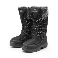 These fantastic warm snow boots will keep your feet comfortable and snug through snow, slush, ice, and freezing temperatures! Say goodbye to cold feet; you can rely on these winter boots to keep your feet warm, dry, and feeling wonderful! Size: 5.  Color: Black.  Gender: female.  Age Group: adult. Winter Insulated Hiking Boots, Weatherproof Winter Hiking Boots, Winter Weatherproof Hiking Boots, Insulated Winter Hiking Boots For Outdoor Activities, Warm Winter Boots For Outdoor, Winter Weatherproof Hiking Boots For Cold Weather, Winter Sports Waterproof Boots With Round Toe, Winter Waterproof Insulated Hiking Boots, Warm Winter Outdoor Boots