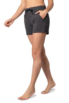 A summer or chill staple. These super-soft Knit Pull-On Shorts are complete with our softest jersey fabric and features a cinching drawstring waistband and angled pockets to keep your possessions on hand. Total live-in material. Product Features: Ultra-Soft, Moss Jersey Fabric Cinched Drawstring Waistband Angled Pockets 4” Inseam Imported Materials and Care: 88% Polyester / 12% Spandex Machine-Wash Cold Gentle Model Measurements: Model is 5’8” and wearing a size S Drawstring Waistband, Soft Knits, Model Measurements, Jersey Fabric, Product Features, Light Grey, Womens Shorts, Knitting, Fabric