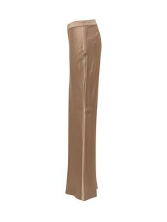 64% Acetate, 36% Silk Luxury Satin Pants For Work, Luxury Satin Pants For Workwear, Luxury Silk Wide Leg Bottoms, Luxury Satin Straight Pants, Luxury Wide Leg Silk Pants, Formal Silk Wide Leg Pants With Pressed Crease, Luxury Satin Bottoms For Evening, Luxury Satin Trousers, Luxury Silk Wide Leg Pants For Evening