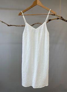 "Nothing welcomes the hot weather more than linen. This simple linen slip dress is a must have and can be more playful if layered. -100% linen construction -V neck -Slightly A-line shaped -Adjustable spaghetti straps -Above the knee -Slip on overhead -Listing colors: Blush, Natural, and White Please provide your shoulder width, full bust measurement ( measured around the fullest part) and your height along with your order in the note to seller box. Don't see your size? Please message us for cust Summer V-neck Unlined Linen Dress, Linen V-neck Mini Dress For Vacation, Spring Linen Mini Dress For Daywear, Linen Mini Dress For Daywear, Spring Daywear Linen Mini Dress, Linen Mini Dress With Adjustable Straps, Summer Linen Mini Dress For Brunch, Summer Linen Mini Dress With Adjustable Straps, Spring Linen Mini Dress With Adjustable Straps