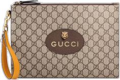 Rectangular Travel Bag With Logo Plaque, Gucci Designer Wallets With Logo, Designer Gucci Wallets With Logo, Brown Formal Bags With Logo Plaque, Formal Brown Bag With Logo Plaque, Formal Brown Bags With Logo Plaque, Luxury Gucci Wallet With Logo, Gucci Pouch Bag With Dust Bag Included, Luxury Clutch Bag With Logo Plaque