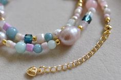 Beaded Necklace With Baroque Pearl Gemstone Freshwater - Etsy Pastel Necklace, Pearl Pink, Great Gifts For Women, Pearl Gemstone, Bead Jewelry, Colourful Necklace, Pink Quartz, Seed Bead Jewelry, Beaded Choker