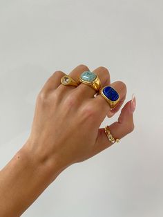 Chunky Ring With Stone, Gold Open Ring With Large Stone, Gold-plated Gemstone Crystal Ring, Gold Plated Gemstone Crystal Ring, Gold-plated Crystal Ring With Gemstone, Gold Crystal Open Ring With Gemstone, Gold Open Crystal Ring With Gemstone, Gold Ring With Large Stone, Gold Open Ring With Gemstone