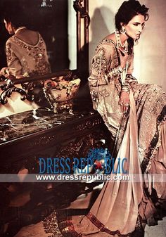 Beige Long Shirt Dress from Special Occasions Suits Collection 2014 Wedding Dresses Expensive, Dresses Expensive, Tv Dress, Hottest Dresses, Expensive Wedding Dress, Indian Wedding Dresses, 2014 Dresses