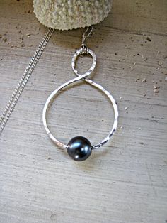 Infinity Pendant, Eternity Pendant, Black Pearl Necklace, Infinity Necklace, Black Pearl Pendant, Hawaii Black Pearl Black Tahitian Pearl Jewelry For Anniversary, Anniversary Black Tahitian Pearl Jewelry, Black Pearl Pendant, Tahitian Pearl Bracelet, Black Freshwater Pearls, Peacock Pearls, Pearl Cuff, Black Pearl Necklace, Infinity Pendant