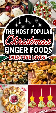 The best finger foods for a Christmas potluck party, or Christmas Eve dinner, including bite size appetizers for a crowd, and kid friendly holiday finger foods. Xmas Party Food Appetizers, Christmas Eve Party Food, Christmas Eve Finger Food Ideas, Christmas Food Appetizers, Party Food Ideas Christmas, Easy Christmas Finger Foods, Finger Food Ideas For Parties, Christmas Dinner Appetizers, Christmas Finger Food Ideas