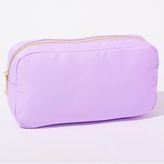 Brand New Medium Light Purple Nylon Pouch. Gold Zipper. Perfect To Add Patches To Or Leave Plan. Great Size For Travel. Nylon Travel Cosmetic Bag With Zipper Closure, Travel Nylon Cosmetic Bag With Zipper Closure, Functional Nylon Pouch With Zipper Closure, Trendy Nylon Cosmetic Bag With Zipper, Trendy Nylon Cosmetic Bag With Zipper Pouch, Trendy Nylon Zipper Cosmetic Bag, Versatile Nylon Pouch With Zipper, Rectangular Nylon Cosmetic Bag With Zipper Pocket, Functional Nylon Zipper Pouch Cosmetic Bag