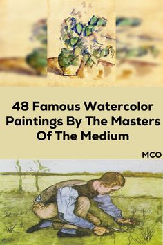 the book cover for 48 famous watercolor paintings by the masters of the medium