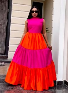 Multicolor Maxi Dress - African Dress styles, African Fashion, Modern African Wear, Trendy African Fashion | Sellox African Dress Styles, Modest Classy, Multicolor Maxi Dress, African Fashion Modern, Dress African, African Wear, Modern Dress, African Dresses, Clothes Women