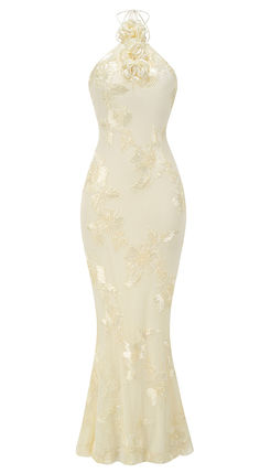 Halter Floral Maxi Dress Ivory -

Color: Ivory
Halterneck
Sleeveless
Flower detail
Floral fabric
Spaghetti straps
Length: Maxi

Style: summer dress, summer outfit, party dress, evening gowns, girly summer outfits, chic dress to impress, dress to impress, summer date outfit, 4th of july outfits, july 4th outfits, summer night outfit, summer business casual outfits, ivory dresses, cream dresses, halter dresses, floral dresses, maxi dresses, evening dresses Fitted Beige Maxi Dress For Banquet, Fitted Beige Prom Dress, Beige Midi Length Prom Dress, Cream Maxi Dress For Prom, Beige Maxi Length Dress For Banquet, Cream Dress With Fitted Bodice For Banquets, Cream Fitted Bodice Dress For Banquet, Cream Sheath Dress For Wedding, Cream Dress With Fitted Bodice For Banquet