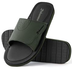 PRICES MAY VARY. [ Must-have Slides for Men ] Synthetic leather with a soft texture and delicate luster endows our slide sandals with comfort and wear resistance for daily uses; Perfect for any indoor and outdoor activities in summer. [ Breathable PU Upper ] These men's sandals come with a water-friendly, quality PU upper with synthetic lining for air permeability; You will enjoy the relaxation and comfort of slipping into the shoes. [ Comfort Foam Insole ] The padded memory foam insole provides Affordable Men's Slides With Rubber Sole, Cheap Men's Slide Sport Sandals, Cheap Synthetic Slides For Men, Outdoor Leather Slides With Non-slip Sole, Mens Slides Sandals, Black Suede Chelsea Boots, Black Dress Boots, Cheap Slip-resistant Men's Slides, Mens Slide Sandals