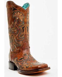 Wide Calf Western Boots For Women, Fitted Multicolor Snip Toe Boots, Fitted Multicolor Western Boots, Bridal Cowboy Boots, New Boot Goofin, Cowgirl Things, Cowboy Boots Women Outfits, Cute Cowgirl Boots, Skull Handbags