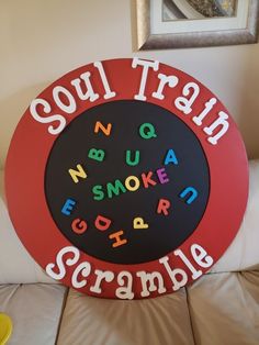 a sign that says soul train, noua smoked gourd and scramble on it