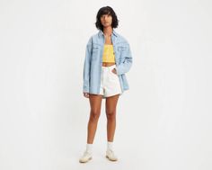 A vintage-inspired flattering fit featuring the higher-than-high rise that made the 80s the fashion decade we can’t stop talking about. With an updated design and sustainably produced denim, think of these as your parent’s shorts, but better. Vintage, '80s-inspired fit Featuring a 10” high rise A-line leg opening designed to flatter your legs Sustainably made with recycled cotton Style them with our graphic tees, smocked blouses or classic button-ups Retro High Waist Relaxed Fit Jean Shorts, Spring Cotton Mom Fit Bottoms, Spring Mom Fit Cotton Bottoms, Trendy Levi's Jean Shorts With Pockets, Levi's Relaxed Fit Jean Shorts For Summer, Levi's Jean Shorts For Spring, Levi's Denim Shorts For Spring, Trendy Levi's Shorts For Spring, Retro Short Relaxed Fit Jeans