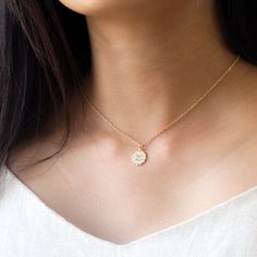 Our dainty zodiac coin necklace features a round scalloped pendant with a zodiac sign on it. …………………………………. Details: Pendant is Gold or Silver Plated over Brass measuring 12mm Chain is 14k Gold/Silver Plated, Gold Filled or Sterling Silver Average necklace length is 18" About Your Jewelry If you are not wearing your jewelry it is best to store it in a cool, dry place such as your gift box that is included in your ord Delicate Tarnish Resistant Medallion Jewelry, Delicate Tarnish-resistant Medallion Jewelry, Elegant Zodiac Sign Necklace, Zodiac Sign Round Pendant Jewelry, Elegant Zodiac Sign Round Pendant Necklace, Delicate Coin Pendant Jewelry, Delicate Round Coin Pendant Jewelry, Dainty Zodiac Sign Round Necklace, Dainty Jewelry With Delicate Medallion Chain