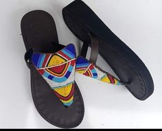 I just added a new item to eBay, Multicolored slippers,Wedge sandals, African sandals,Beaded sandals, Women shoes! #eBay #eBaySeller Leather Sandals For Men, Sandals Colorful, African Sandals, Comfortable Wedges Sandals, Colorful Sandals, African Shoes, Handmade Leather Sandals, Mens Slide Sandals, Sandals Gladiator