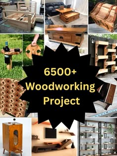 woodworking projects with the words 500 + woodworking project