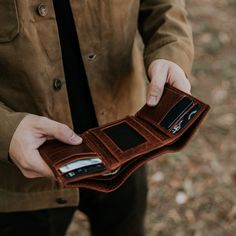 Ryder Reserve Bison Leather Trifold Wallet | Brown Leather Trifold Wallet With Card Slots For Everyday, Leather Trifold Wallet For Everyday Carry, Trifold Wallet With Card Slots For Everyday Use, Everyday Trifold Wallet With Card Slots, Leather Trifold Wallet With Card Slots For Travel, Brown Trifold Wallet For Everyday Carry, Trifold Wallet With Interior Card Slots For Everyday Use, Trifold Wallet With Interior Card Slots, Leather Trifold Wallet With Coin Pocket For Everyday