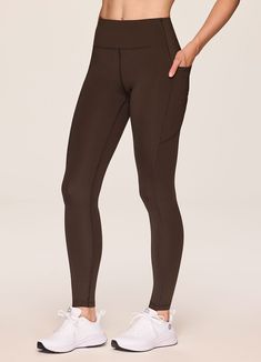 Flaunting sporty details and a flattering fit, our Flow With It Tech Flex Legging elevates any workout. Constructed from our smooth, quick-drying Tech Flex fabric with four-way stretch and sporty seaming, this full length legging provides light compression and full range of motion while maintaining the squat-proof properties you're looking for. Large side pockets conveniently hold all of your essentials, while a high waistband with gathered back ruching detail is both supportive and flattering. Functional Micro-elastic Leggings For Jogging, Mid-rise Go-dry Activewear, Functional Full-length Athletic Fit Activewear, Functional Full Length Athletic Fit Activewear, Functional Full Length Athletic Activewear, Full Length Athletic Fit Activewear For Training, Athletic Fit Full Length Activewear For Training, Athletic Fit Elastane Leggings For Sports, Functional Fitted Jogging Activewear