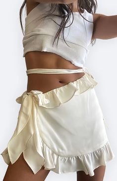 Jolene Mini Skirt – DUSTED ROSE Something In The Way, Earthy Outfits, Ruffle Mini Skirt, Summer Lookbook, Care Label, Color Ivory, Asymmetric Hem, S Models, Couture Fashion