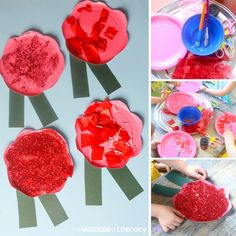 the process for making paper flowers is to make them look like they have been melted