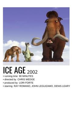 the ice age movie poster is shown