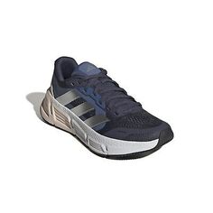 ad eBay - Take your performance even higher wearing adidas® Running Questar 2 Athletic Shoes for workouts or gymming sessions. The slightly raised round toe design and lace panel ensures a secure fit. Order half a size larger than normal for wide feet; normal size for regular or narrow feet. Adidas Functional Running Shoes For Jogging, Adidas Low-top Running Shoes, Adidas High-top Running Shoes For Light Sports, Functional Adidas Trail Running Shoes For Jogging, Dynamic Fade-resistant Workout Sneakers, Adidas Logo Functional Running Shoes For Sports, Training Sneakers With Boost Midsole, Functional Gym Sneakers With Laces, Textile Running Shoes With Branded Insole For Training