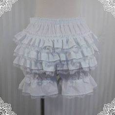 Cute Pajama Shorts, White Bloomers, Frilly Knickers, Lolita Outfit, Extra Fashion, Cute Pajama, Whimsical Dress, Lolita Outfits, Cute Pajamas