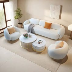 "Keep the feeling of light luxury at your fingertips. Elegant and sophisticated with high quality workmanship, this white premium sofa can be used in both domestic and commercial settings. With soft and cozy high resilience foam padding, it provides unparalleled comfort and bathes every moment in luxurious enjoyment." Everly Quinn | Everly Quinn Dejavion - Piece Faux Leather Living Room Set brown / in White | 4 | Wayfair Living Room Sets