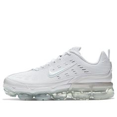 Nike Air Vapormax 360 'Triple White' White/White/Reflect Silver/White CK9671-100 KICKSOVER White Sneakers With Reflective Details For Light Sports, White Reflective Sneakers For Sports, White Sneakers With Reflective Details For Sports, Functional White Sneakers With Air Max Cushioning, White Athleisure Sneakers With Reflective Details, White Breathable Technical Sneakers, White Technical Breathable Sneakers, Technical Breathable White Sneakers, White Air Max Cushioned Running Shoes For Streetwear