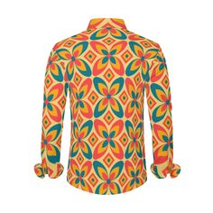 Embrace the spirit of the groovy 70s, disco shirt era with our Groovy 70s Shirt Style, a nod to the iconic 70s clothing style that exudes Hippie Shirt charm. This Multicolor Shirt for Men is designed to transport you back to the era of free-spirited fashion, featuring a vibrant and lively Floral Print that captures the essence of Hippie Style.Crafted from 100% Polyester, this long-sleeved shirt offers both comfort and style. With its multicolor design and absence of a pocket, it showcases a clea Fitted Shirt With Vintage Print For Fall, 70s Inspired Graphic Print Tops For Spring, Retro Collared Party Tops, Trendy Long Sleeve Tops With Retro Print, Multicolor Retro Print Shirt For Fall, Multicolor Retro Print Shirt For Spring, Retro Long Sleeve Party Tops, Fitted Long Sleeve Shirt With Retro Print, Retro Fitted Summer Shirt