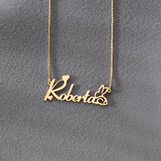 Material: Copper. Color: Gold.  Process: Gold plated.  Chain Length: 14",16",18",20",22".  Recipient: Women, Mom, Wife, Girl Friend, Children, Family.  Product Type: Personalized Jewelry.  Gift Type: Name Necklace.  Occasions: Valentine's Day, Mother's Day, Christmas, Birthday, etc.  Necklace Type: Name Necklace.  Brand: Silviax Jewelry. Item: 2023NE0377 Metal Necklaces With Adjustable Chain For Birthday, Metal Necklace With Adjustable Chain For Birthday, Gold Metal Necklaces For Birthday, Metal Name Necklace With Adjustable Chain For Anniversary, Adjustable Chain Metal Name Necklace For Anniversary, Gold Box Chain Necklace For Mother's Day, Valentine's Day Metal Name Necklace, Rose Gold Metal Necklace With Name Detail, Valentine's Day Metal Name Necklaces