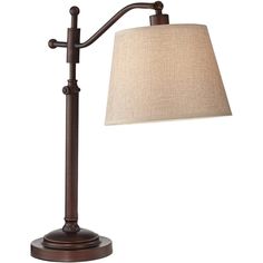 a lamp that is on top of a table