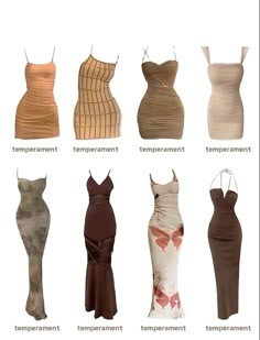 Types Of Dresses With Names, Dress Types Names, Types Of Dresses Chart Style, Types Of Clothing Styles, Dress Types, Street Style Outfits Casual, Clothes Codes, Clueless Outfits, Classy Prom Dresses